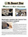 Hi Desert Star article Mojave is their Classroom. Jim Harvey teaches the whitman college students the value of our open spaces and public lands.
